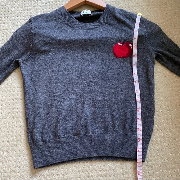 SUNDAY BEST Gray Crop Wool Apple Sweater - Picture 8 of 9